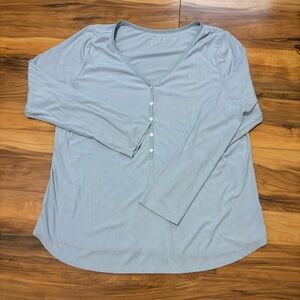Women's Light Blue Long Sleeve Top